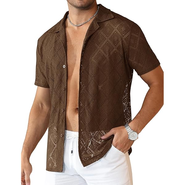 Amazon.com: WDIRARA Men's Floral Sheer Mesh See Through